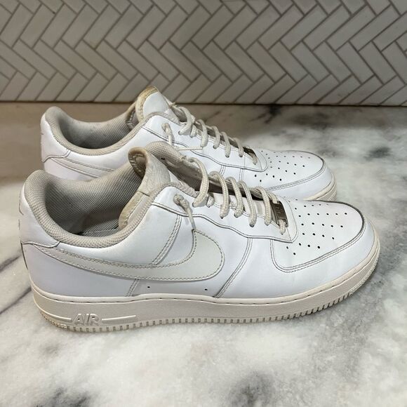 Nike Air Force One AF1 Low Triple White Sneaker Shoes 315122-111 Men’s Size 12 - Picture 1 of 16